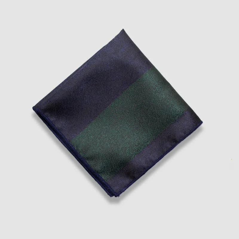 Men's Contrasting Colors Thick Stripes Pocket Square - Image 10