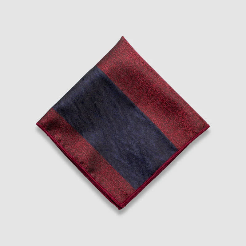 Men's Contrasting Colors Thick Stripes Pocket Square - Image 2