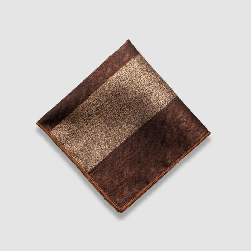 Men's Contrasting Colors Thick Stripes Pocket Square - Image 7