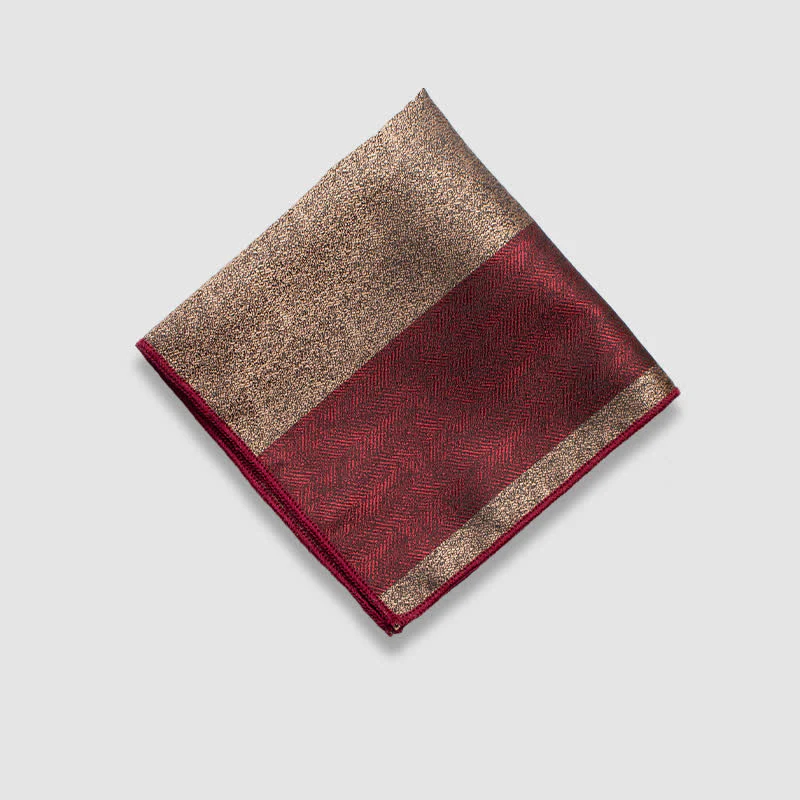Men's Contrasting Colors Thick Stripes Pocket Square - Image 9