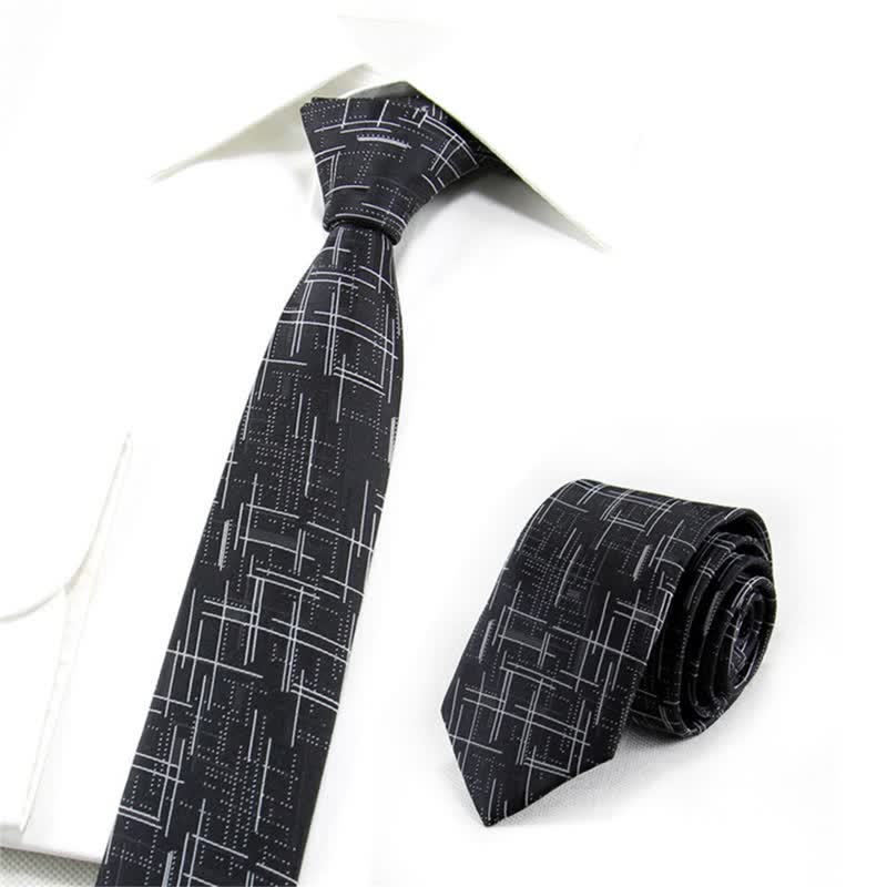 Men's Cool Modern Dazzeling Line Slim Necktie - Image 2