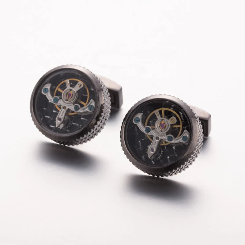 Men's Cool Tourbillon Mechanical Watch Cufflinks - Image 5