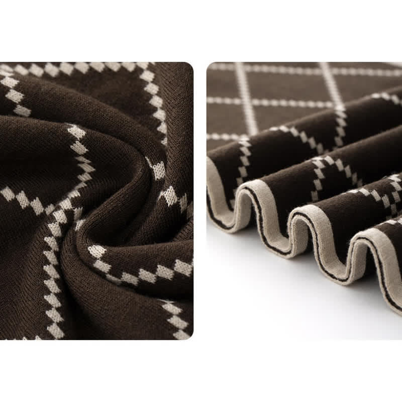 Men's Corporate Elegance Diamond Pattern Business Scarf - Image 11