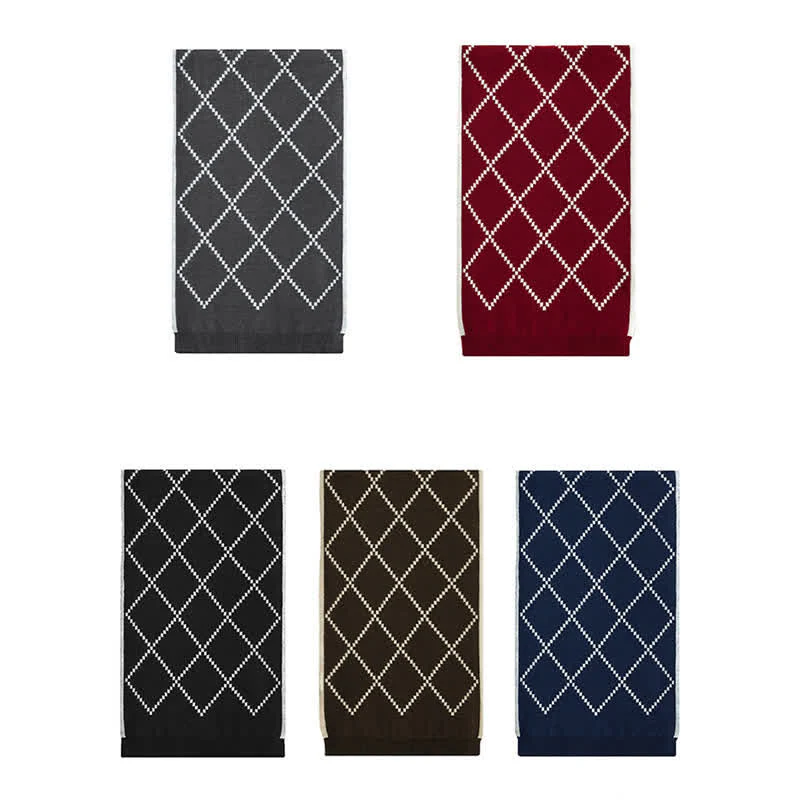Men's Corporate Elegance Diamond Pattern Business Scarf - Image 3