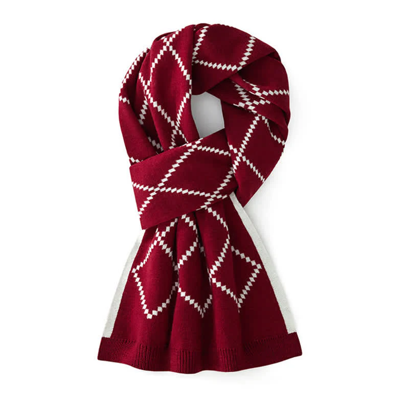 Men's Corporate Elegance Diamond Pattern Business Scarf - Image 4