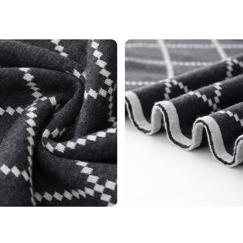 Men's Corporate Elegance Diamond Pattern Business Scarf - Image 9