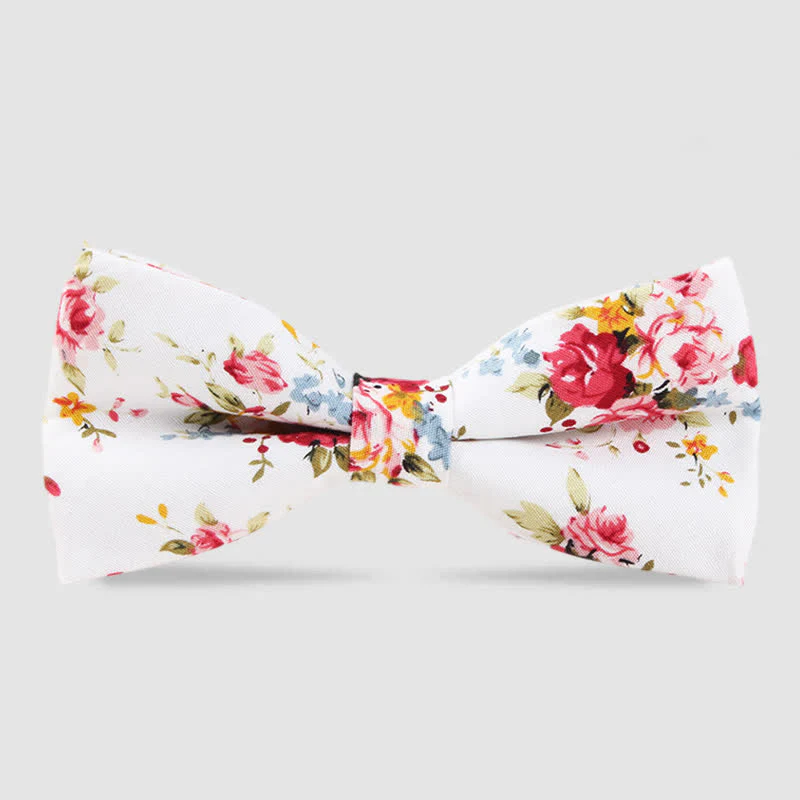 Men's Cotton Forest Floral Printing Bow Tie - Image 12