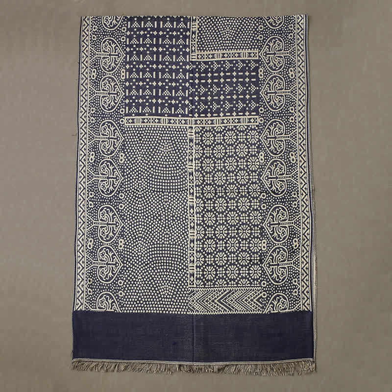 Men's Cotton Linen Lightweight Ethnic Scarf - Image 5