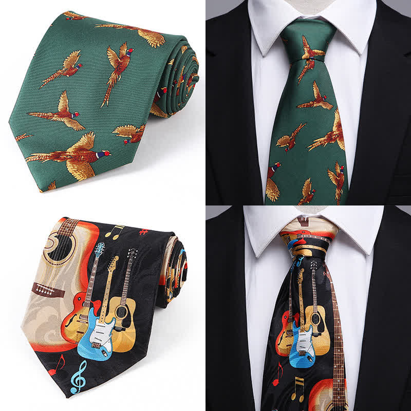 Men's Creative Cartoon Motif Country Necktie - Image 3