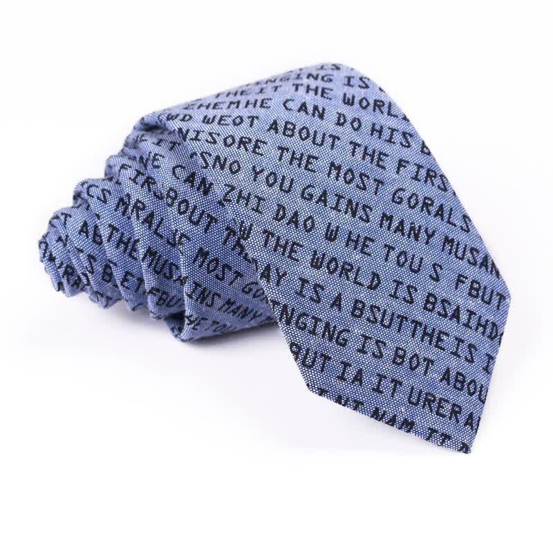Men's Creative Casual English Letter Necktie - Image 13