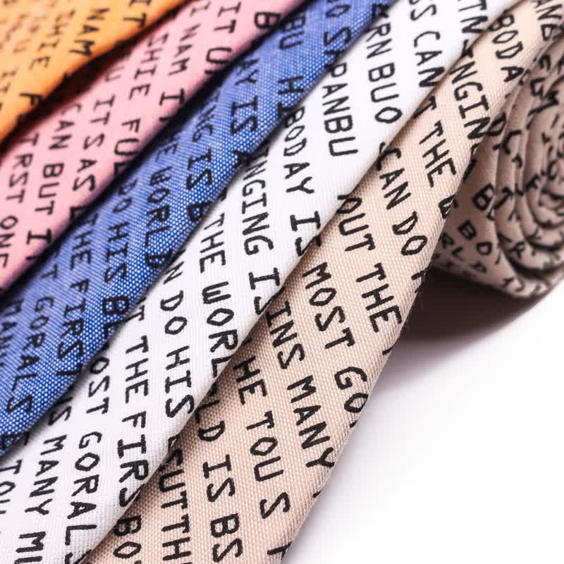 Men's Creative Casual English Letter Necktie - Image 4