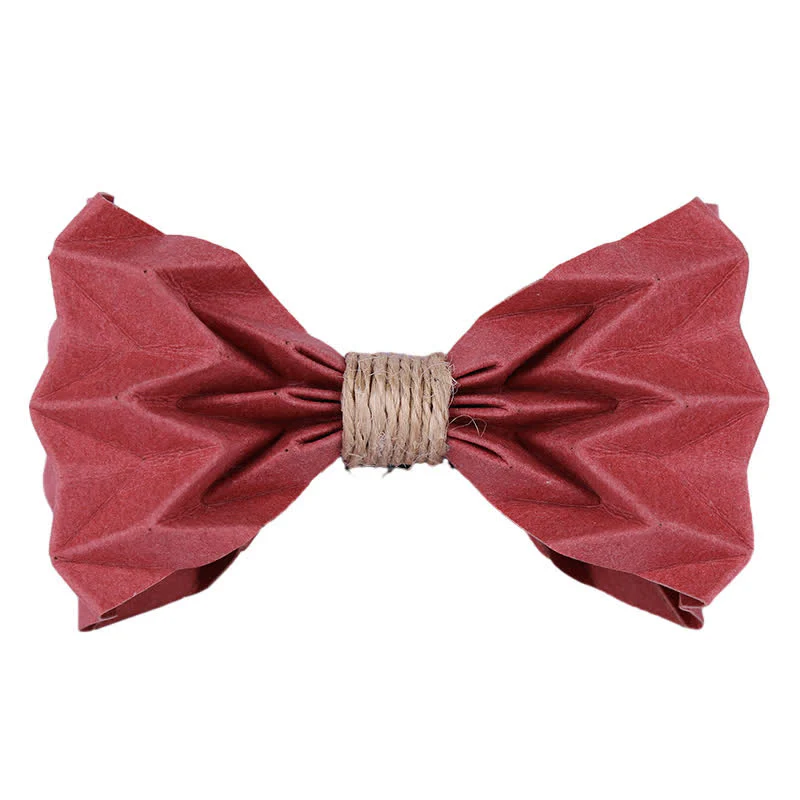 Men's Creative Environmental Kraft Paper Bow Tie - Image 6