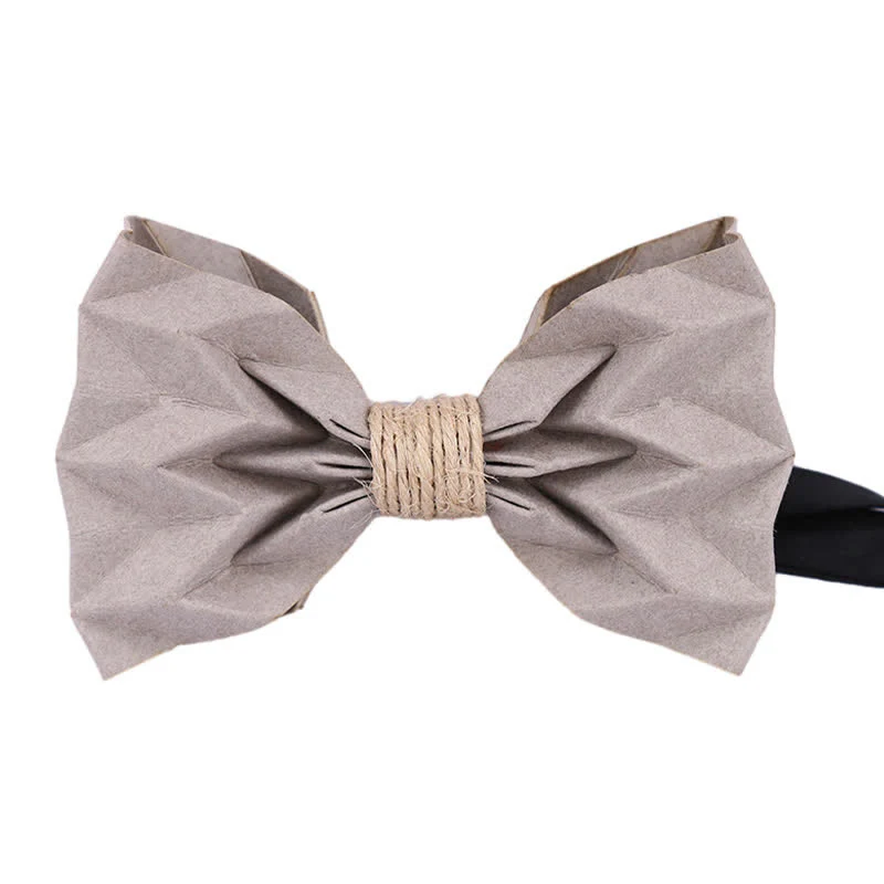 Men's Creative Environmental Kraft Paper Bow Tie - Image 8