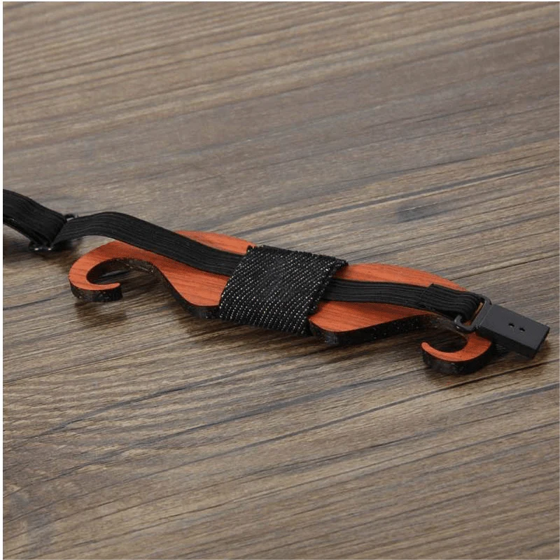 Men's Creative Funny Wooden Bow Tie - Image 3