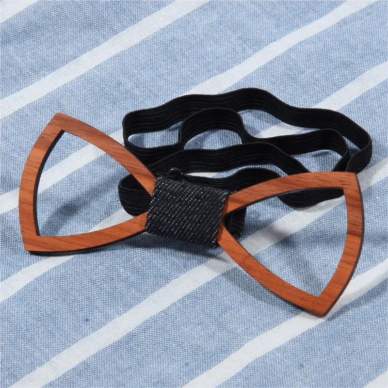 Men's Creative Funny Wooden Bow Tie - Image 5