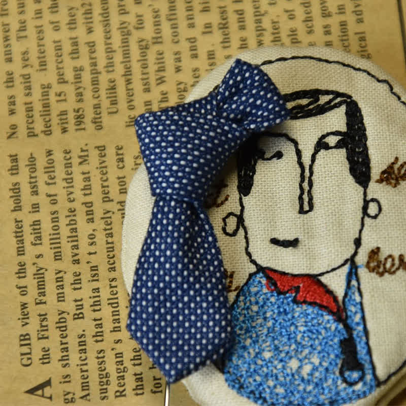 Men's Creative Mini Necktie Shape Wedding Cloth Lapel Pin - Image 4
