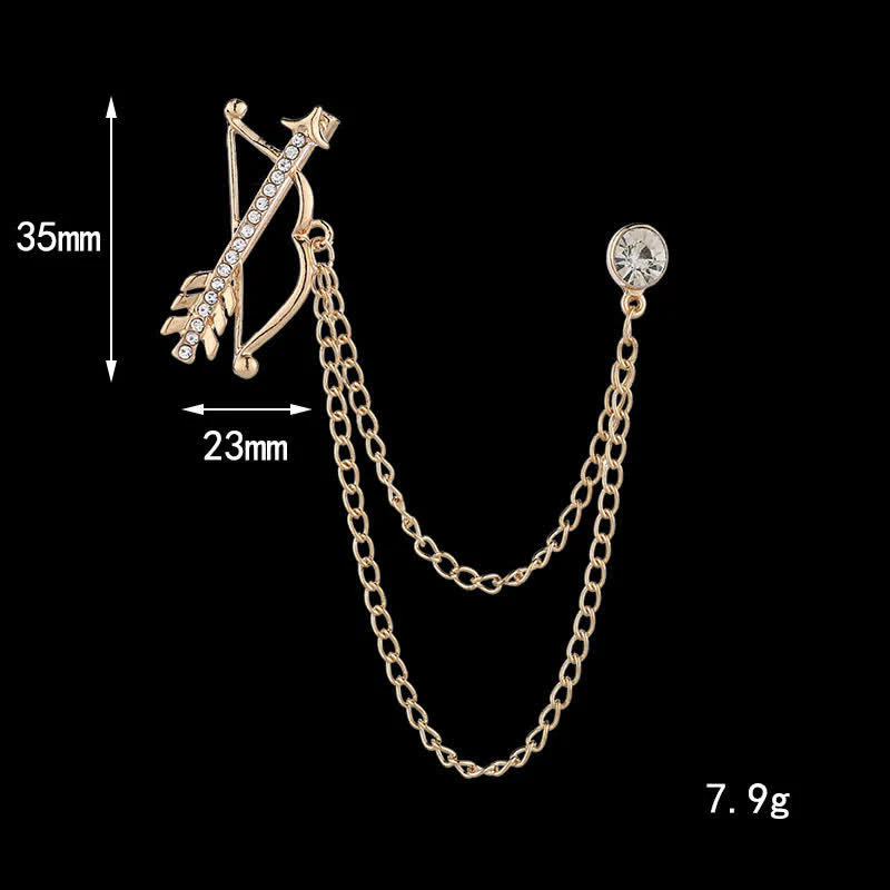 Men's Cupid Arrow Chain Brooch - Image 7