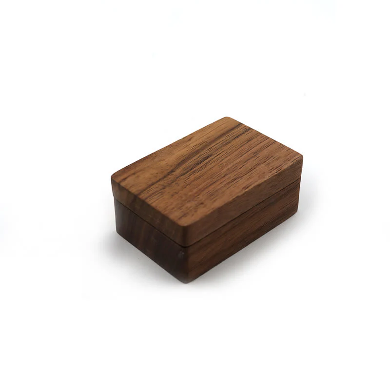 Men's Custom Engraving Box Surface Wedding Day Wooden Cufflinks Set - Image 9