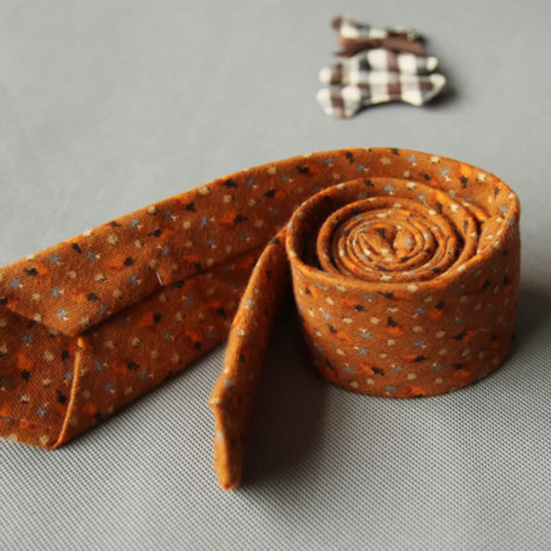 Men's Cute Fresh Floral Casual Cotton Necktie - Image 12