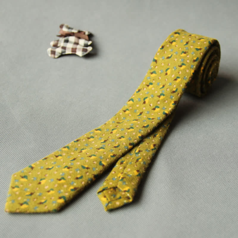 Men's Cute Fresh Floral Casual Cotton Necktie - Image 14