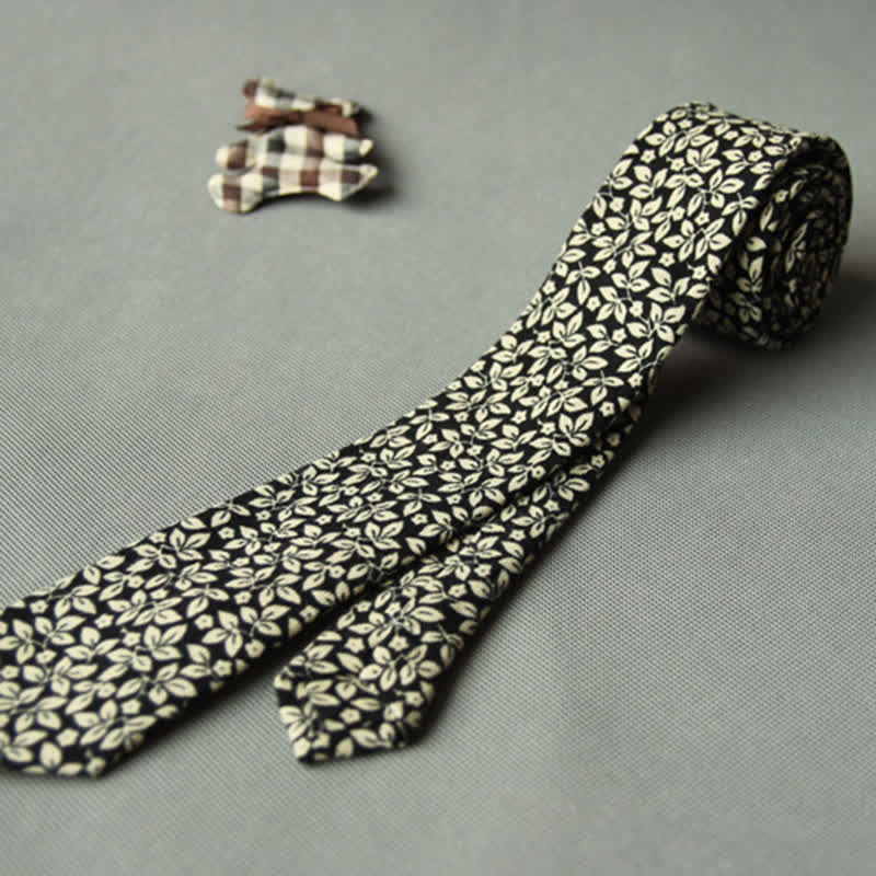 Men's Cute Fresh Floral Casual Cotton Necktie - Image 20