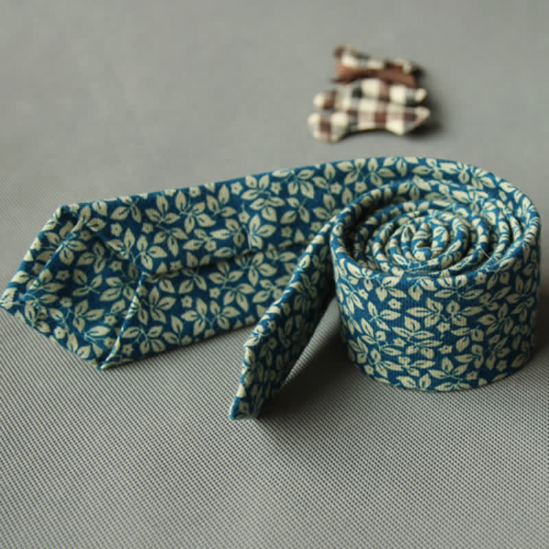 Men's Cute Fresh Floral Casual Cotton Necktie - Image 24