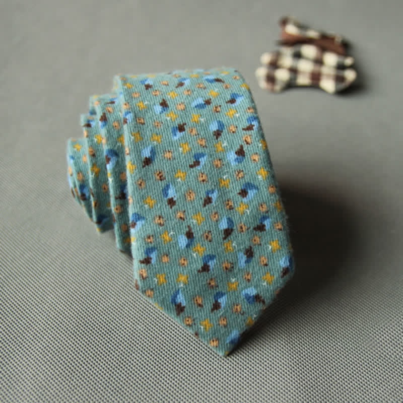 Men's Cute Fresh Floral Casual Cotton Necktie - Image 7