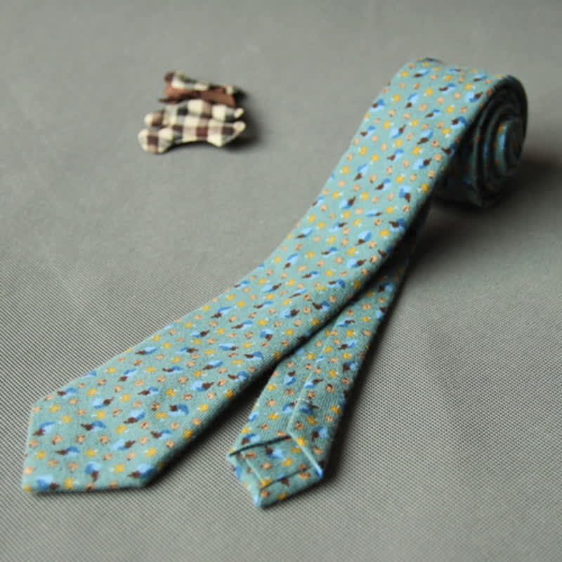 Men's Cute Fresh Floral Casual Cotton Necktie - Image 8