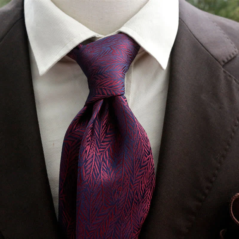 Men's Daily Slim Leaves Classic Floral Necktie - Image 3