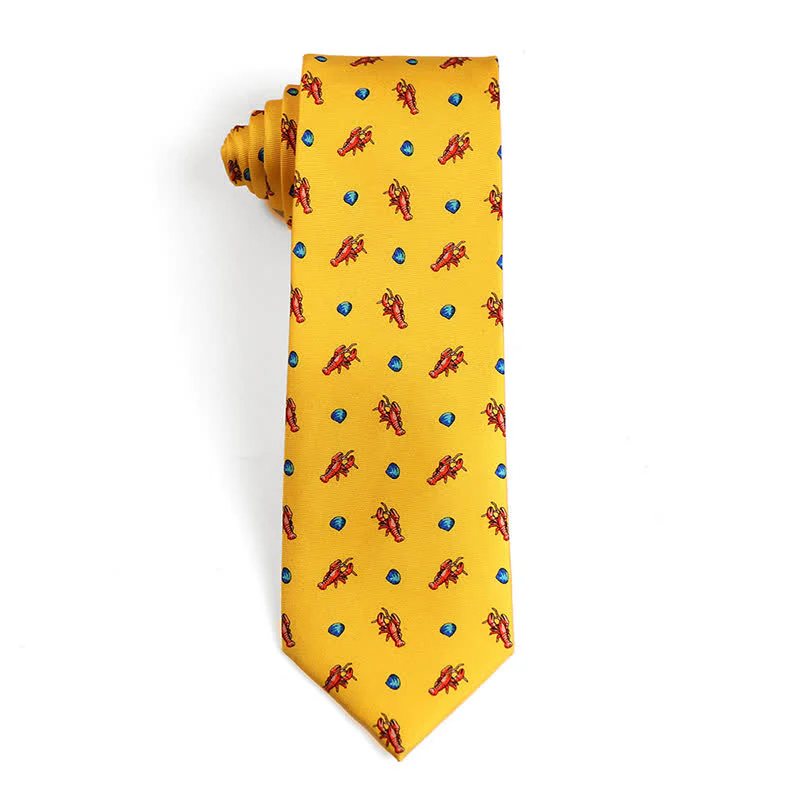 Men's Dancing Animal Motifs Pure Silk Necktie - Image 10