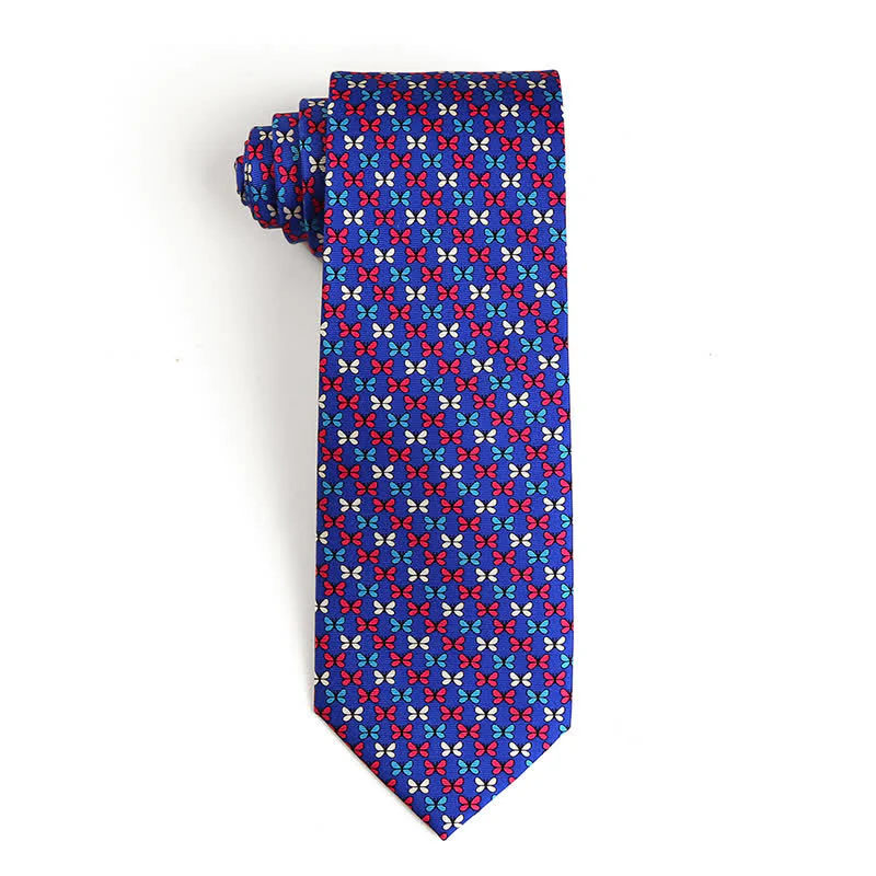 Men's Dancing Animal Motifs Pure Silk Necktie - Image 3