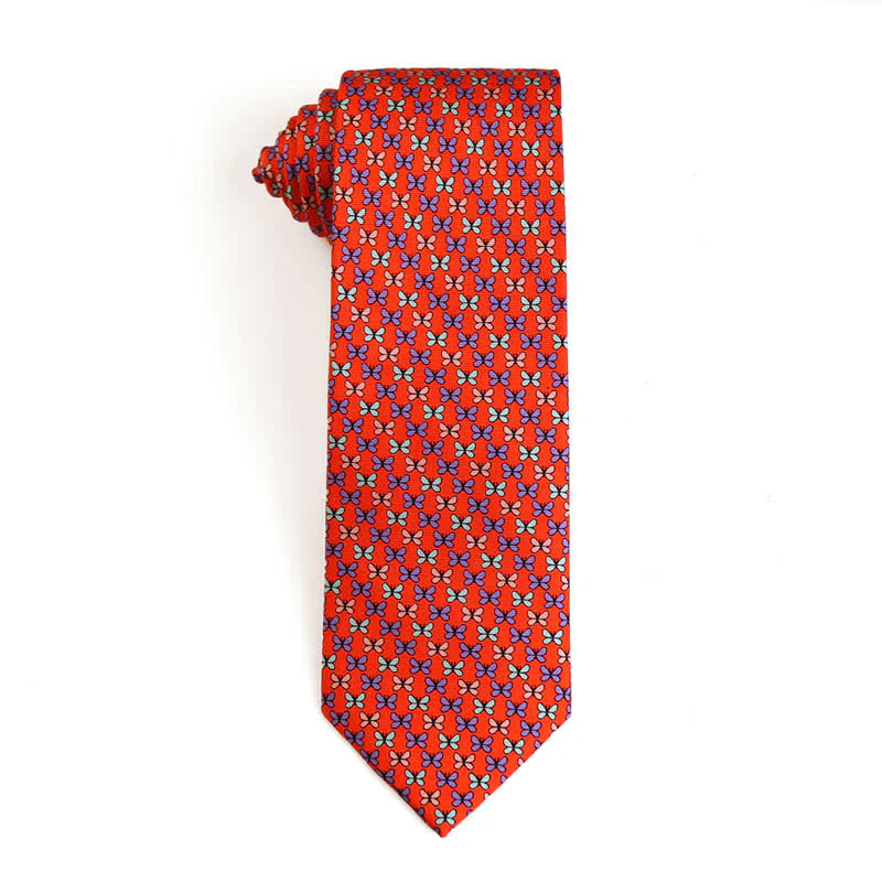 Men's Dancing Animal Motifs Pure Silk Necktie - Image 7
