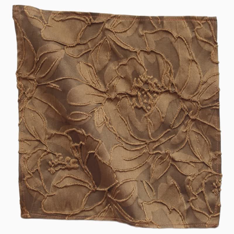 Men's Dark Coffee Color Floral Jacquard Bow Tie - Image 7