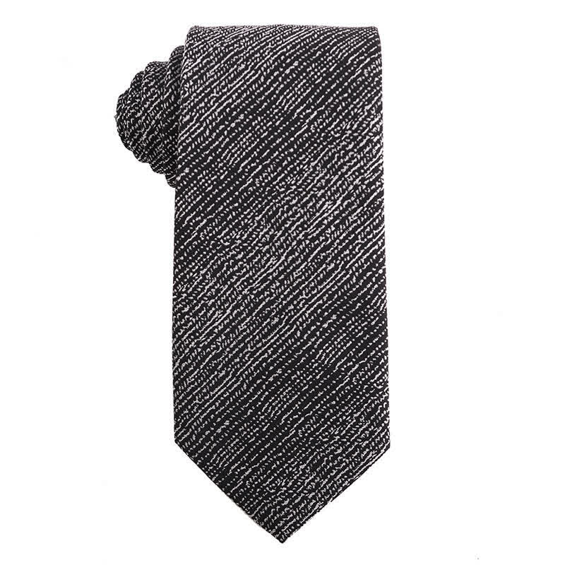 Men's Dark Gray Series Paisley Polka Dots Stripes Necktie - Image 9