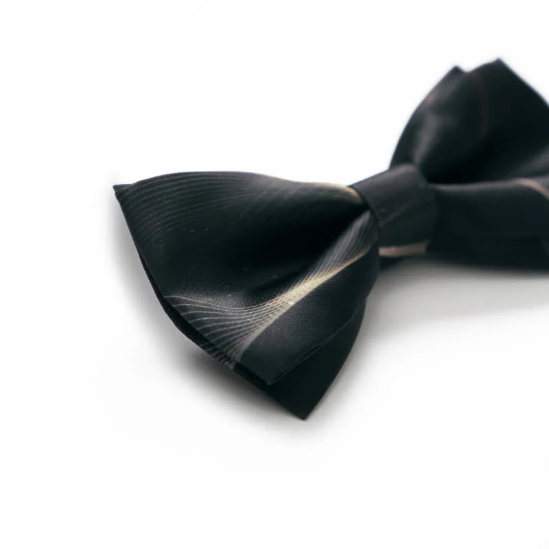 Men's Dark Green Aurora Print Bow Tie - Image 5