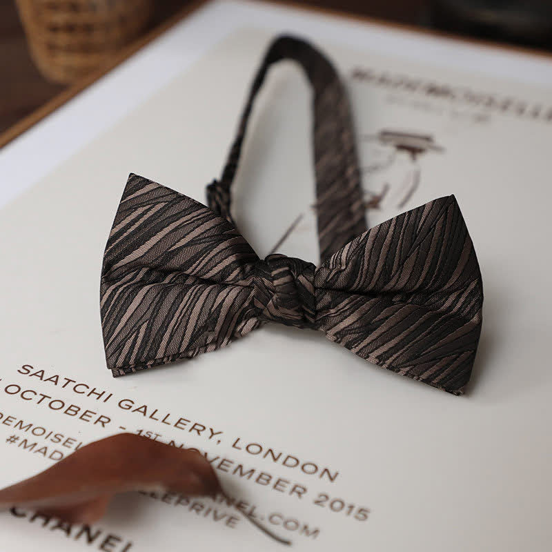 Men's Delicate Vintage Plain Bow Tie - Image 27