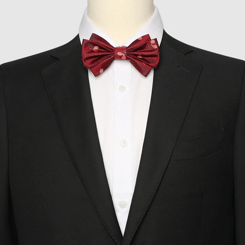 Men's Deluxe Burgundy Tennis Racquet Bow Tie - Image 2