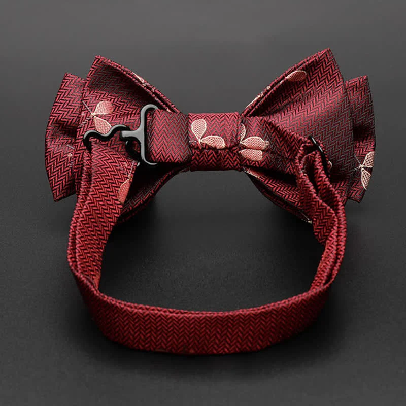 Men's Deluxe Burgundy Tennis Racquet Bow Tie - Image 7