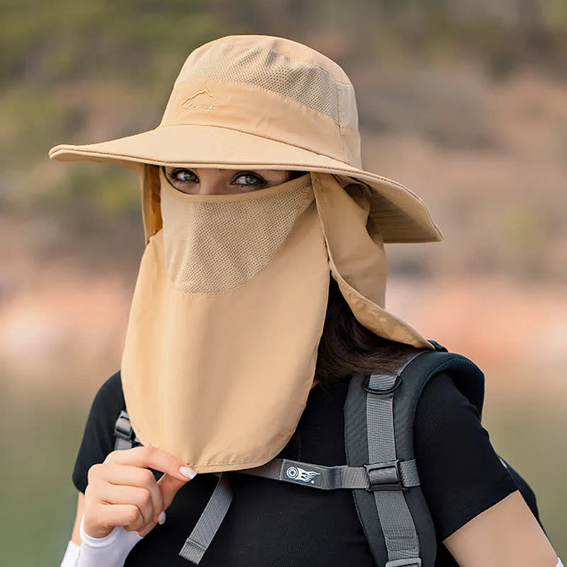 Men's Detachable Face Mask Hiking Bucket Hat - Image 12