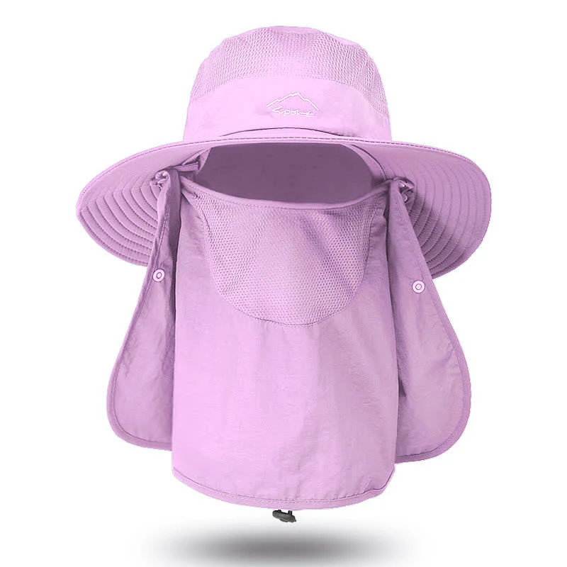 Men's Detachable Face Mask Hiking Bucket Hat - Image 8