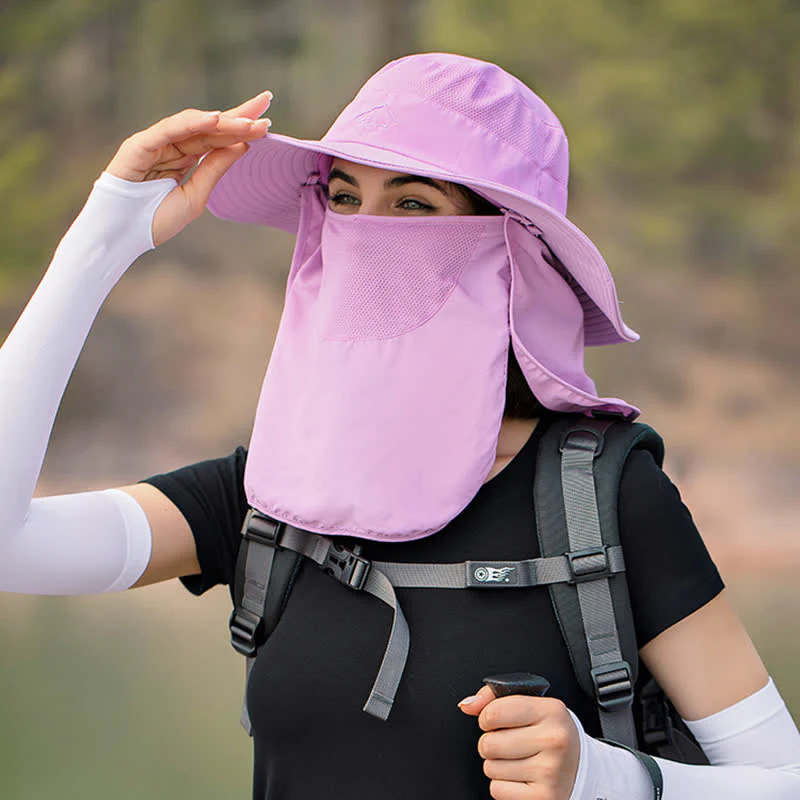 Men's Detachable Face Mask Hiking Bucket Hat - Image 9