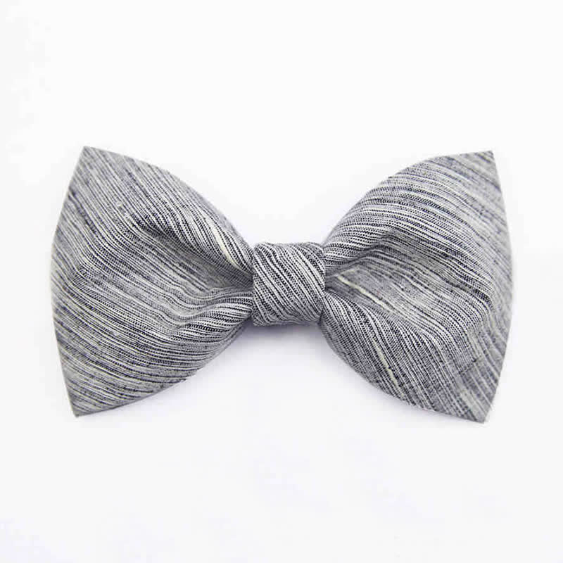 Men's Distintive Twilled Patterned Silk Bow Tie - Image 5