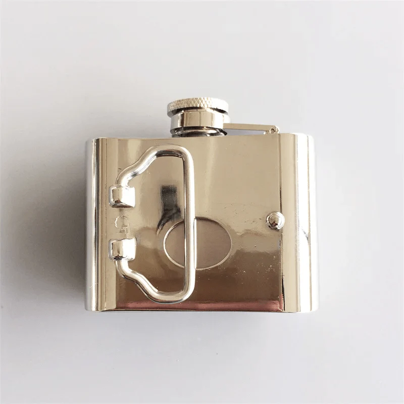 Men's DIY 2oz. Flying Eagle Leather Belt with Hidden Flask - Image 2
