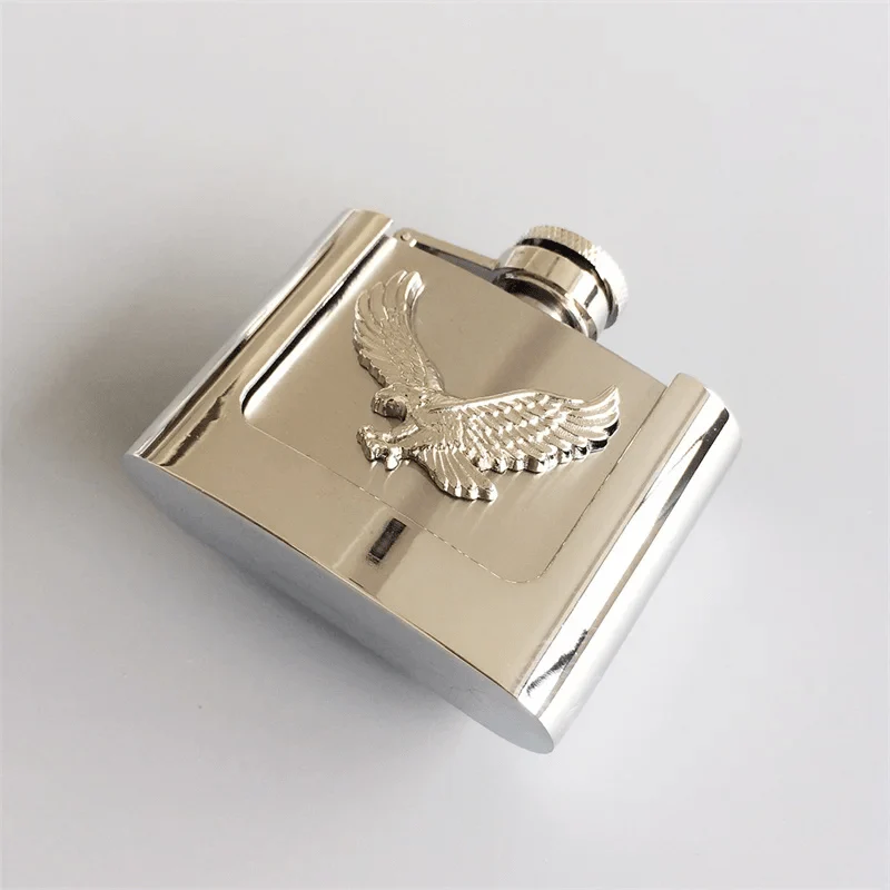 Men's DIY 2oz. Flying Eagle Leather Belt with Hidden Flask - Image 4