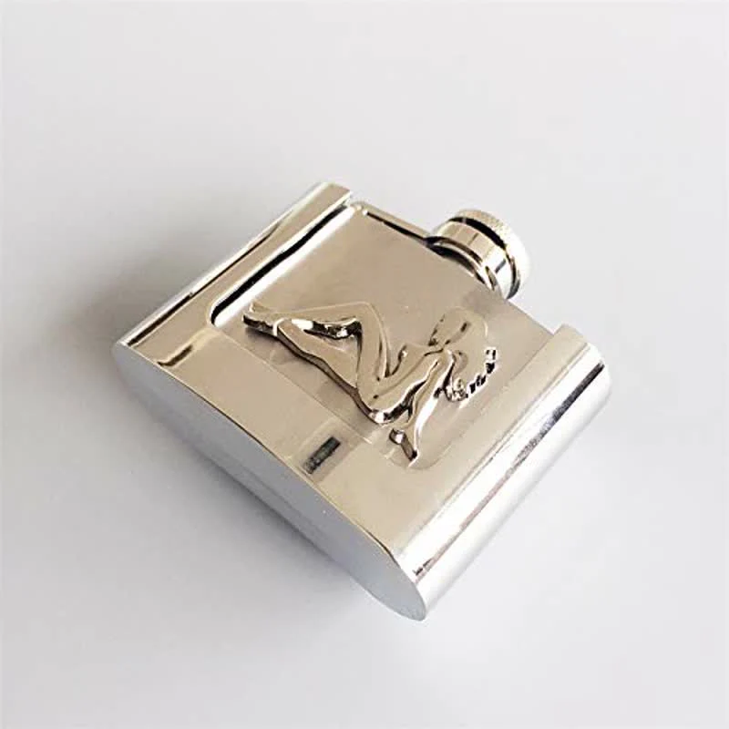 Men's DIY 2oz. Lady's Profile Leather Belt with Hidden Flask - Image 3