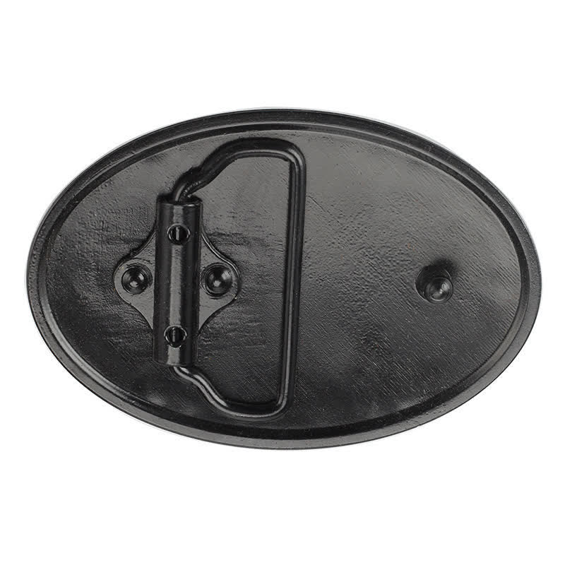 Men's DIY Celtic Cross Pattern Buckle Leather Belt - Image 2