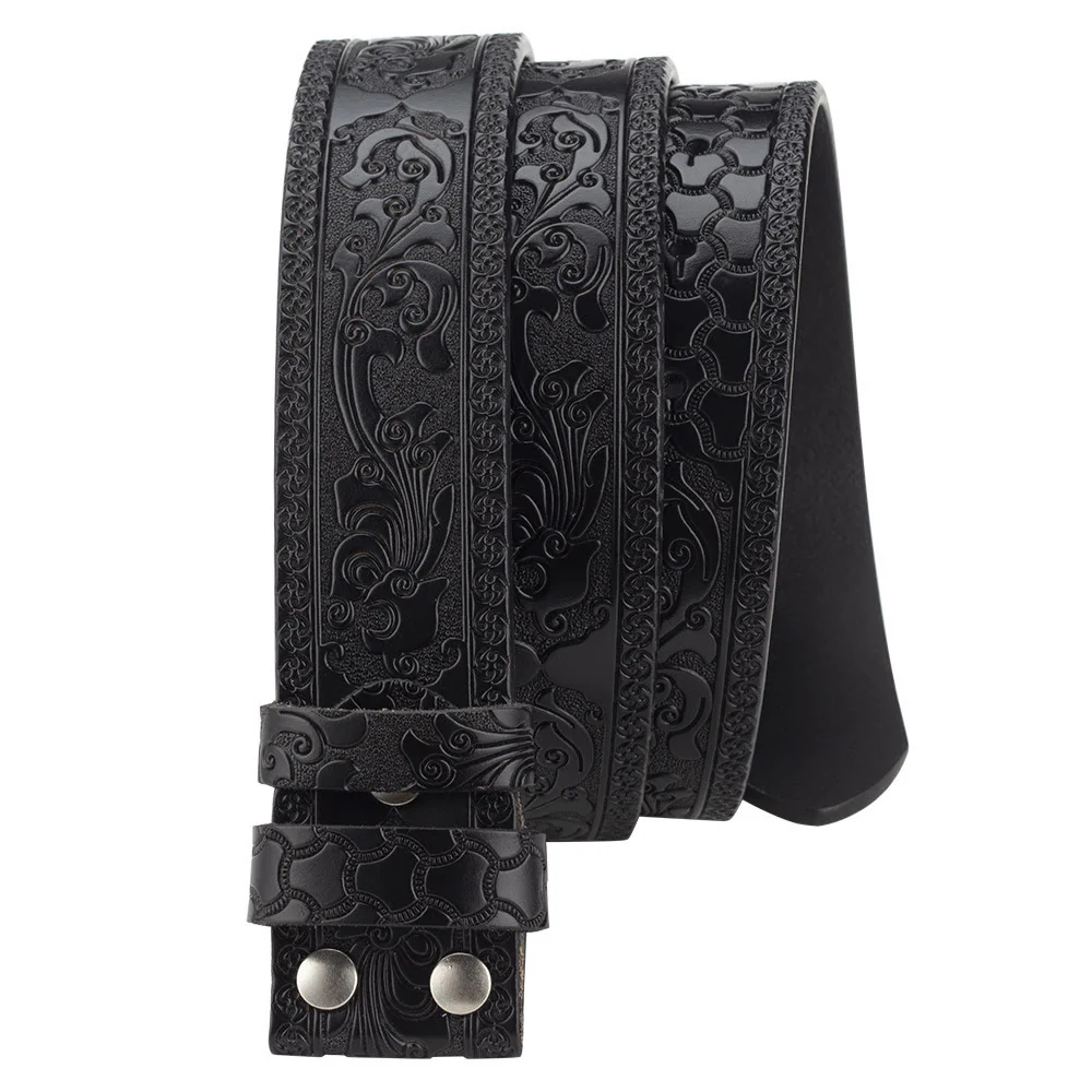 Men's DIY American Flag Cowboy Buckle Leather Belt - Image 14