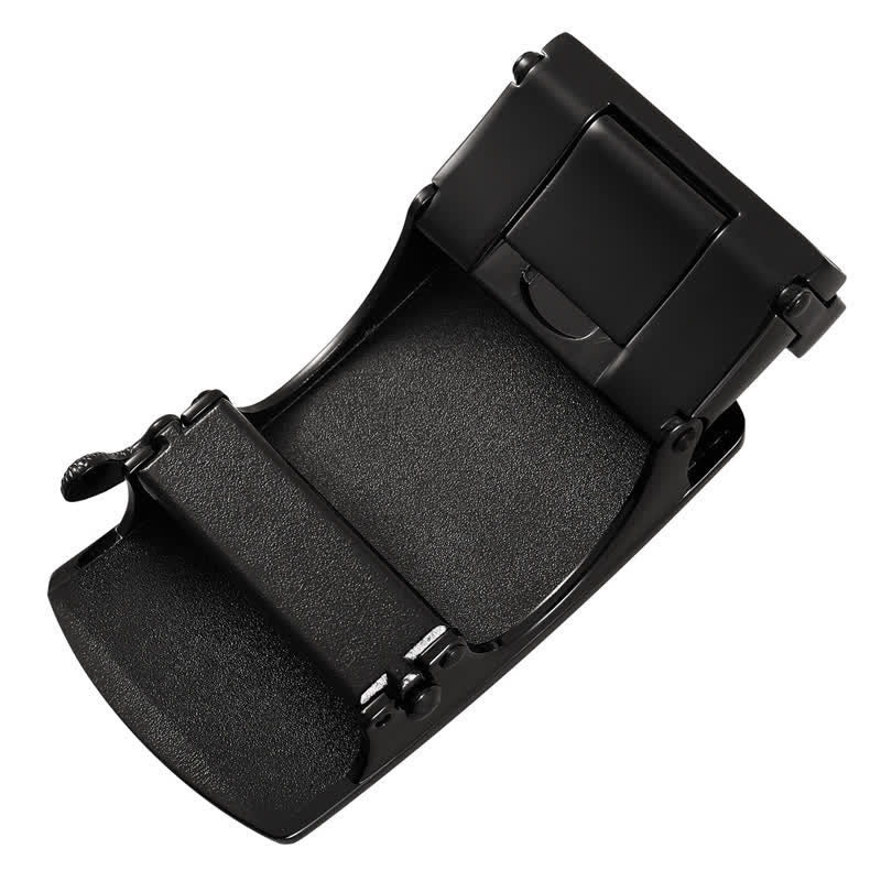 Men's DIY Black Crocodile Head Automatic Buckle Leather Belt - Image 2