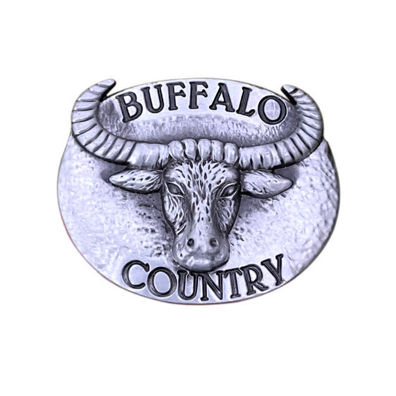 Men's DIY Buffalo Country Buckle Leather Belt - Image 11
