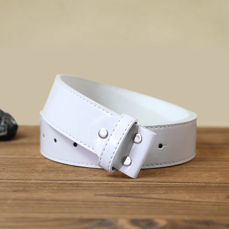 Men's DIY Colored Indian Chief Buckle Leather Belt - Image 12